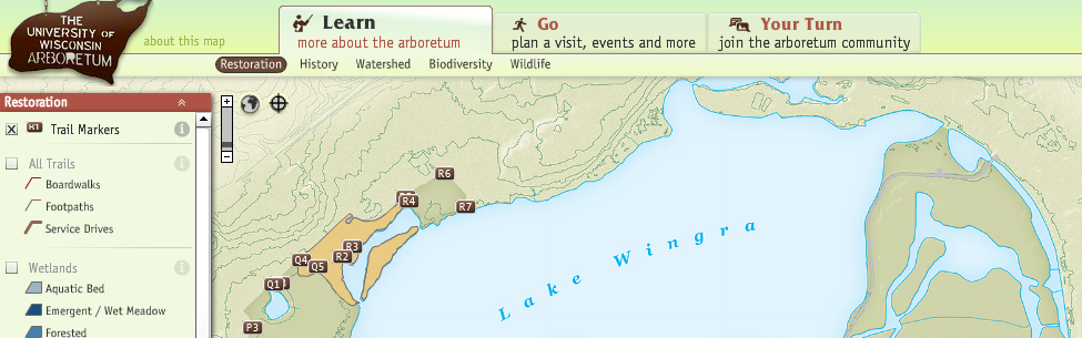 UW Arboretum Map